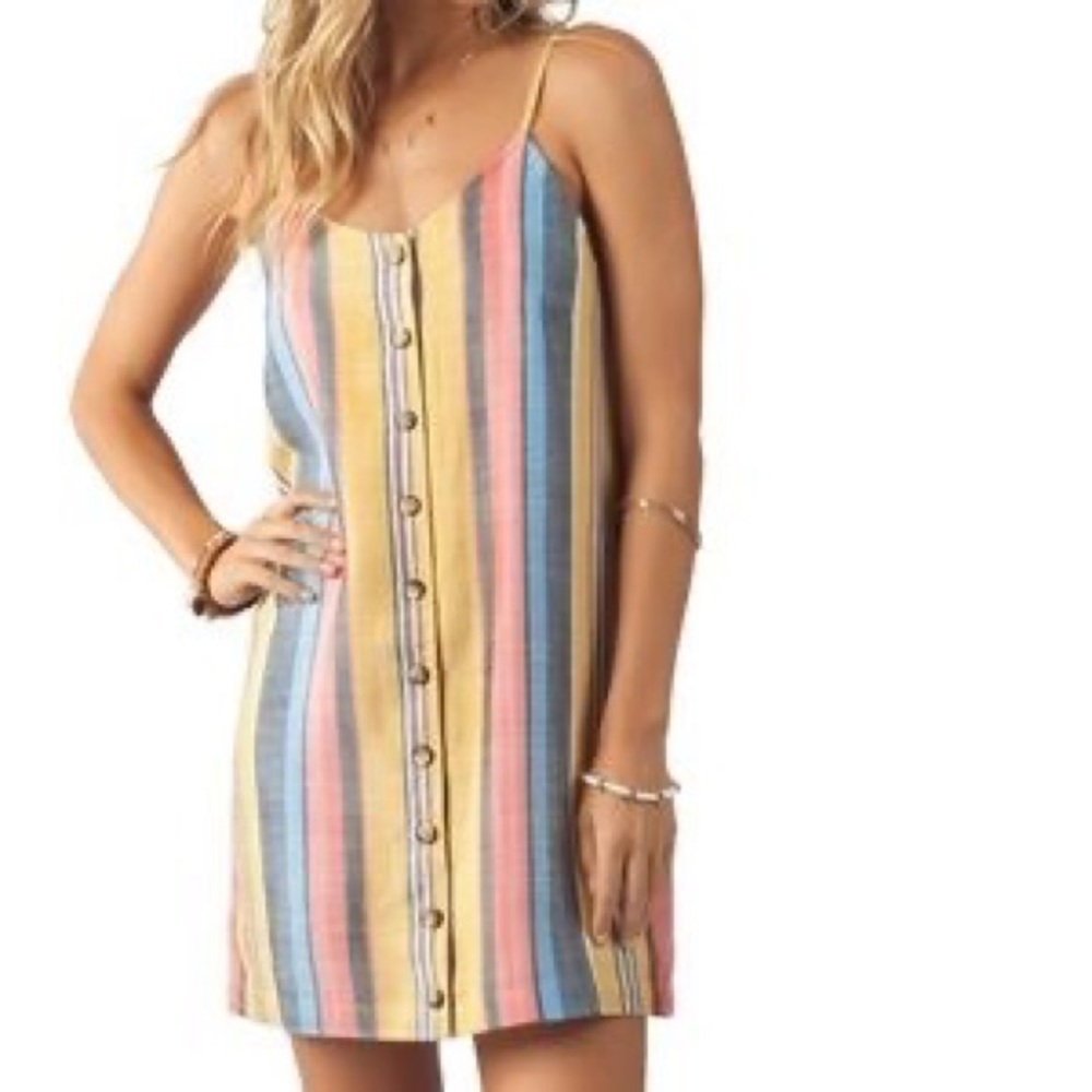 Rip Curl Ashore Striped Mini Dress (S)
